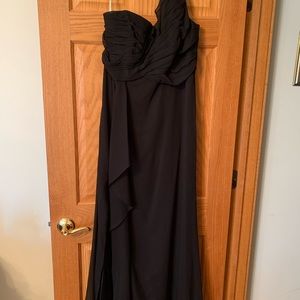 Black one shoulder bridesmaid dress